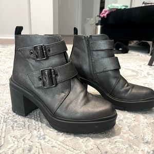 Gunmetal booties